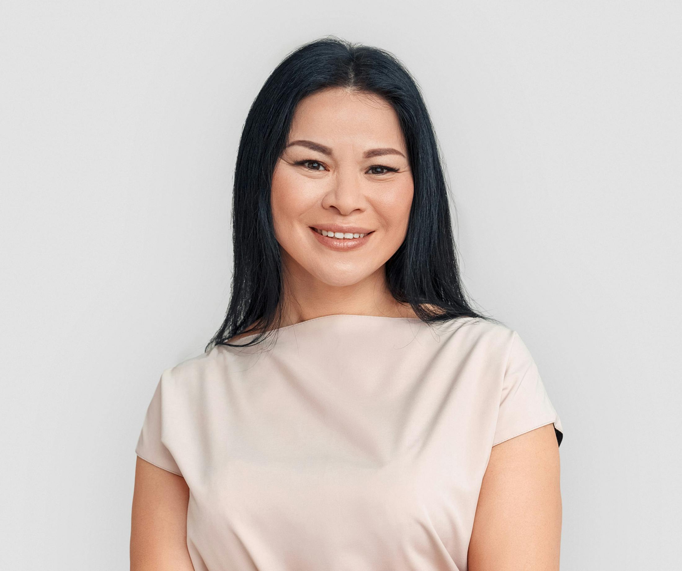 woman smiling