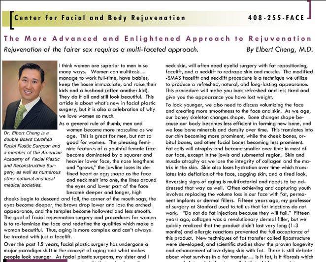 The More Advanced and Enlightened Approach to Rejuvenation