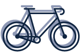 An illustration of a bicycle.